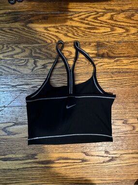 Nike Black Racerback Seam-Trim Sports Bra
